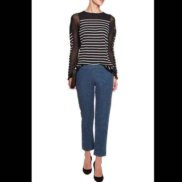 Isabel Marant Etoile Kelly Quilted Ankle Jeans NWT - Picture 1 of 8